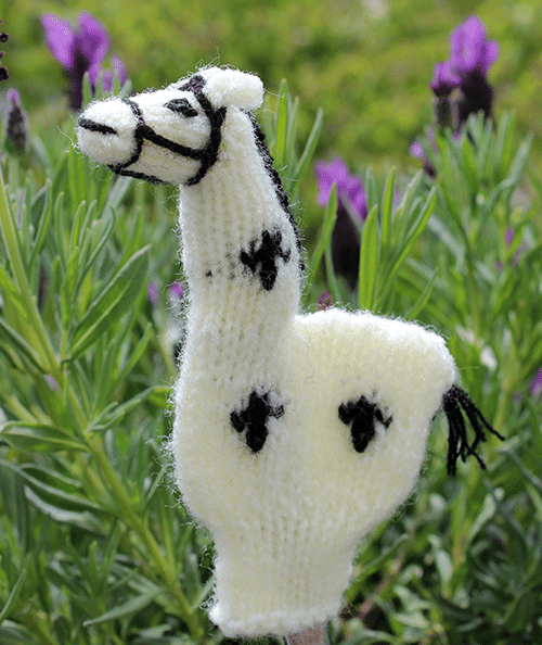 Fingerpuppe Pferd weiß