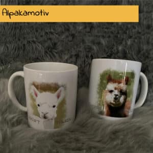 Tasse mit Alpaka- oder Lamamotiv